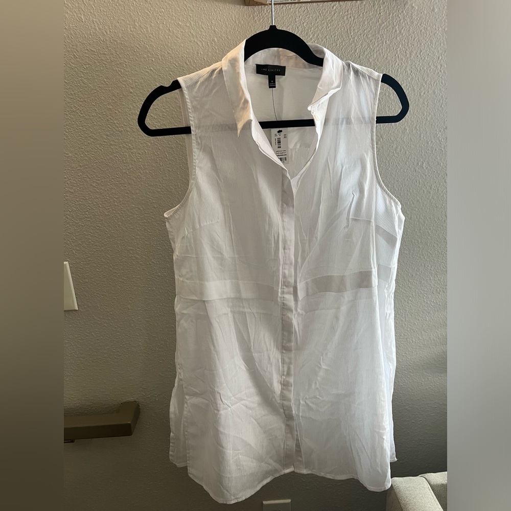 Limited white long blouse, medium never worn